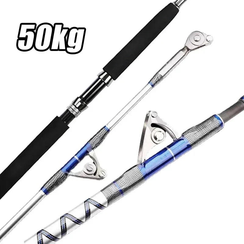 1.98M 2.1M Saltwater Spinning Big Game Fishing Rod 50kg 2 Piece Offsho –