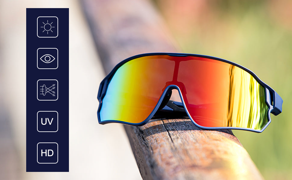 ROCKBROS Polarised Full Lens Sunglasses Cycling Bicycle Glasses Outdoor Sports Eyewear UV400