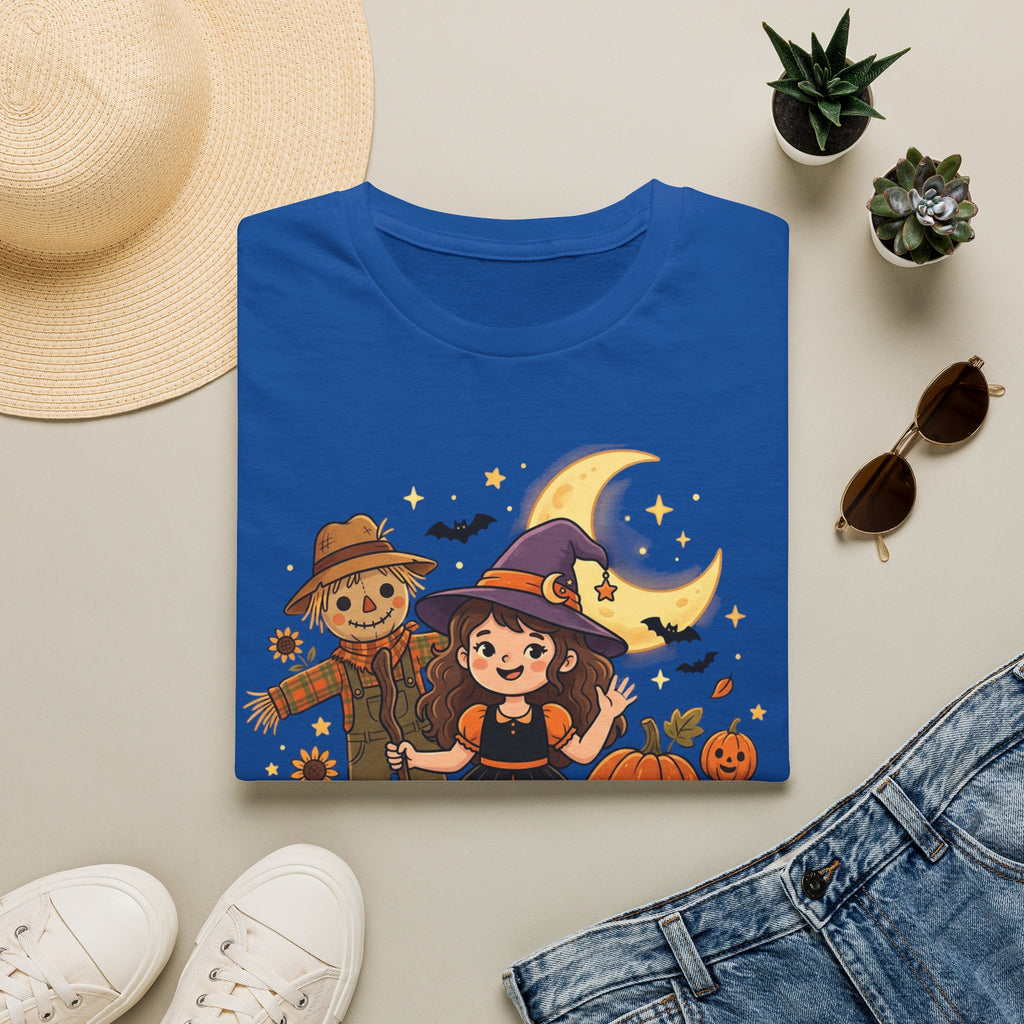 BDOS-Cute Halloween-WTShirt1 - Cute Witch, Black Cat & Pumpkin Fall Tee - Holiday Collection