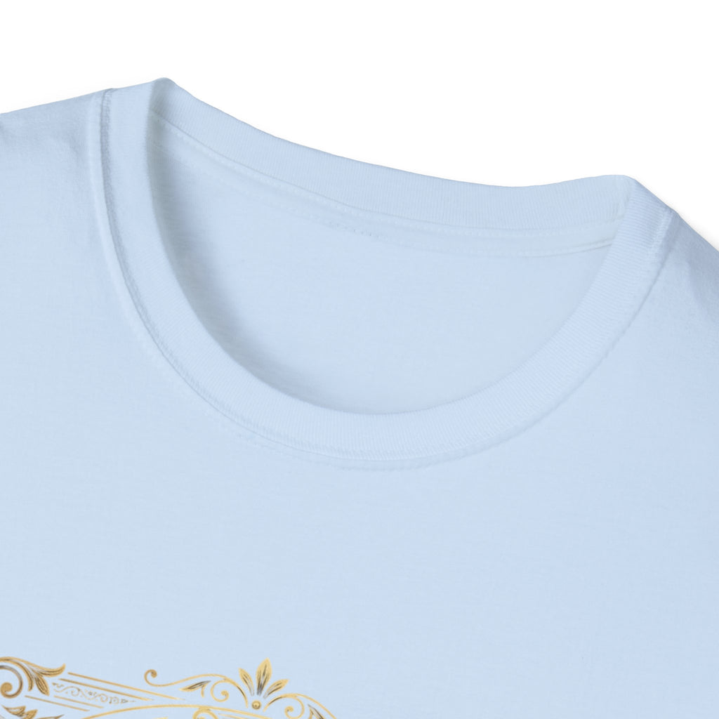 BDOS-Roman Numeral-UTShirt1 — Vintage Gold Ornate Crest "All Things" Design