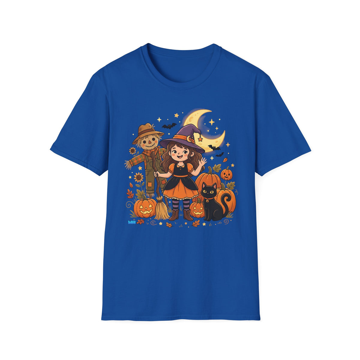 BDOS-Cute Halloween-WTShirt1 - Cute Witch, Black Cat & Pumpkin Fall Tee - Holiday Collection