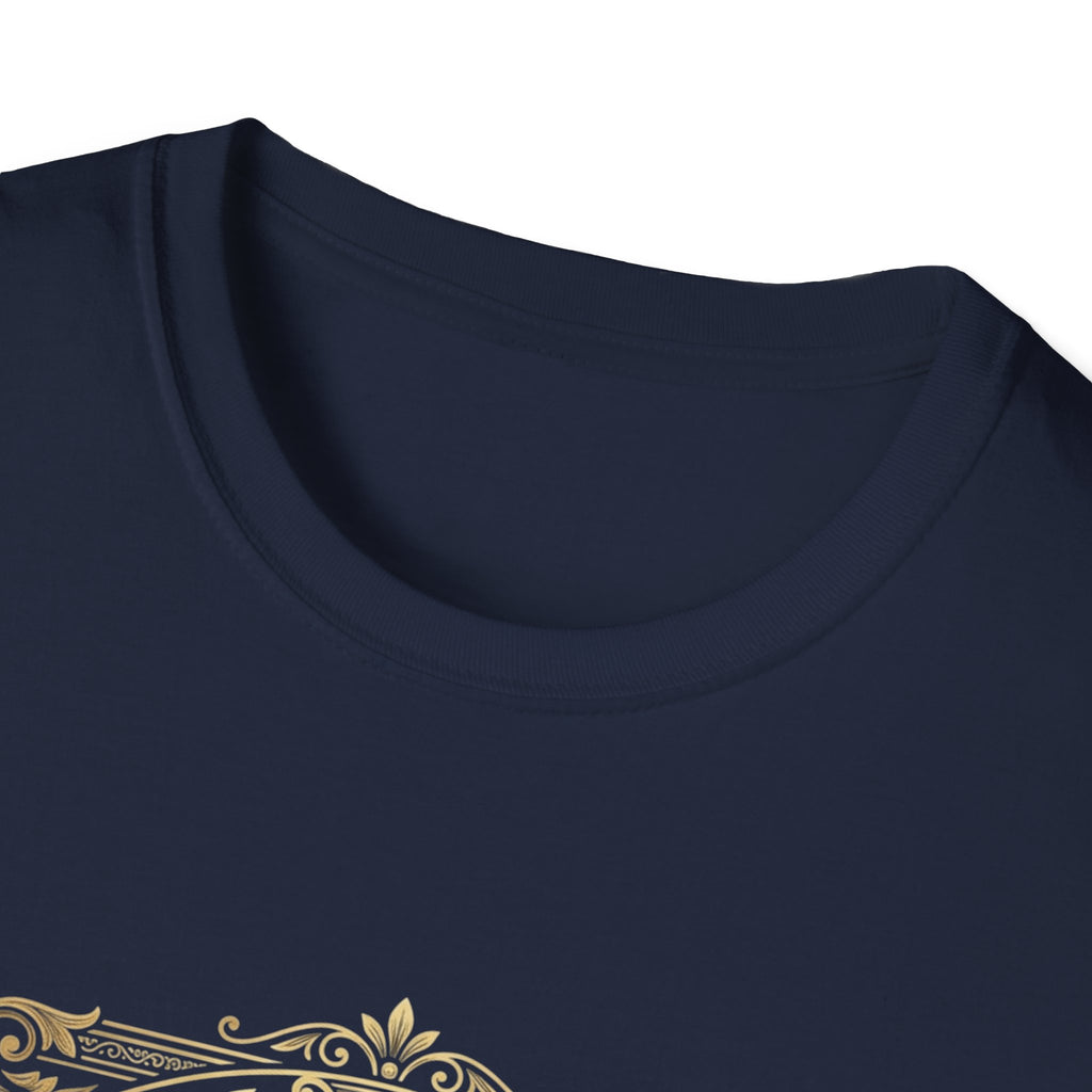 BDOS-Roman Numeral-UTShirt1 — Vintage Gold Ornate Crest "All Things" Design