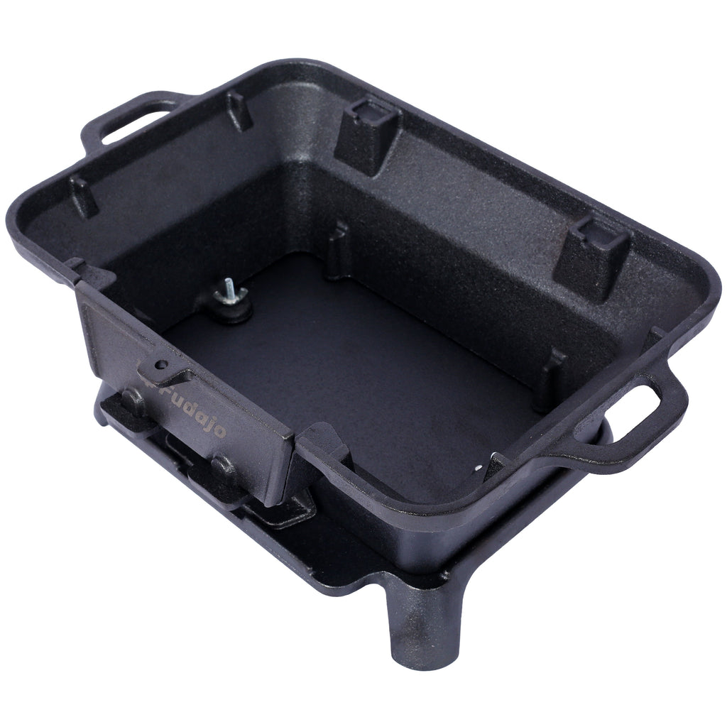 Oval Cast Iron Grill Outdoor Portable Charcoal Tabletop Skillet