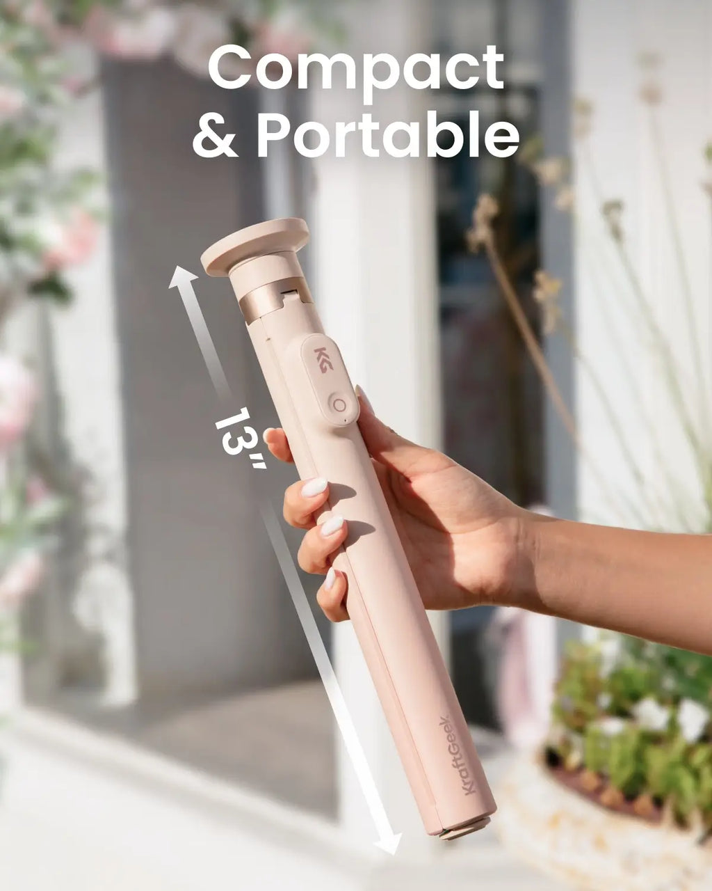 JustTap™ Magnetic Phone Tripod - Ombré Peach