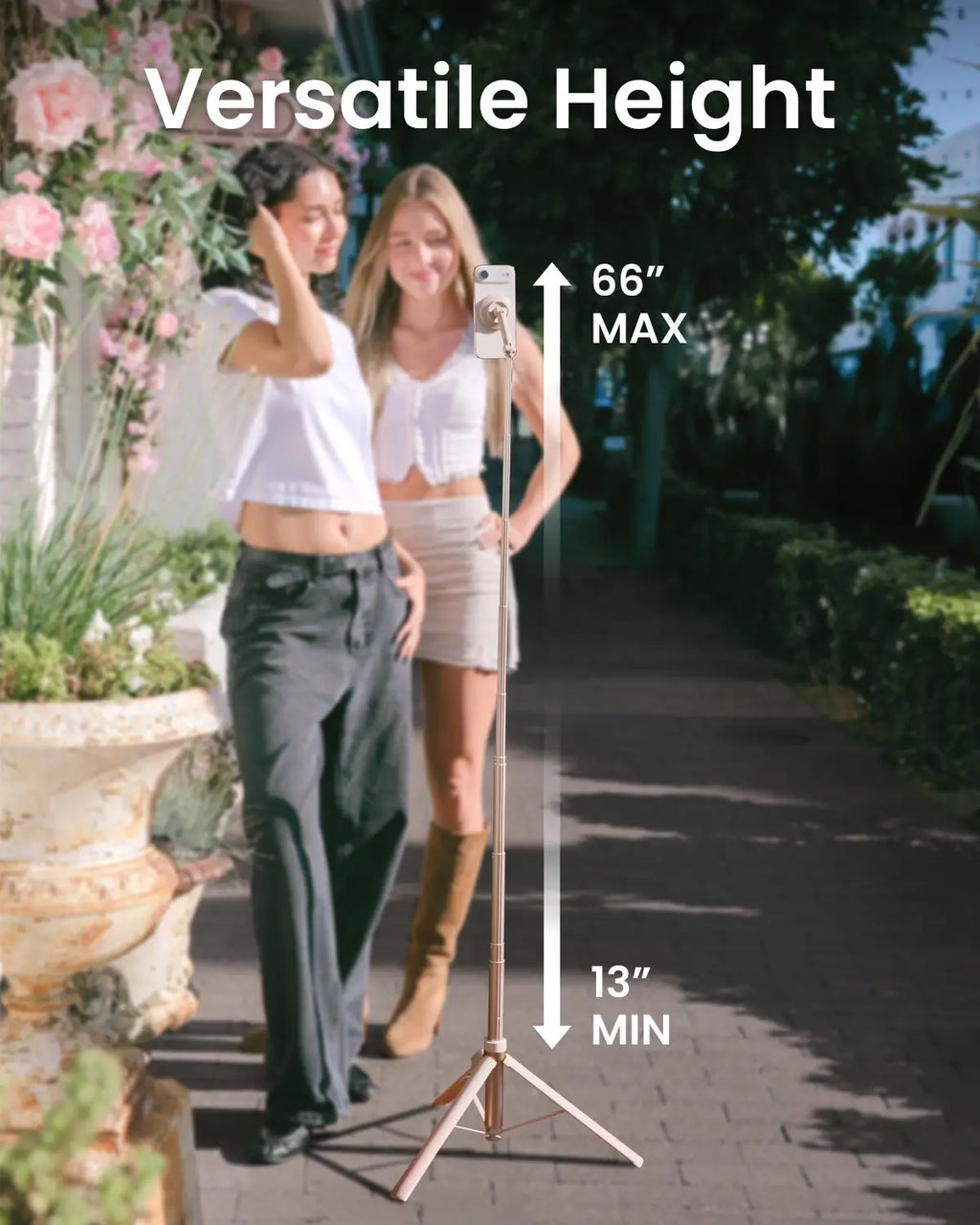 JustTap™ Magnetic Phone Tripod - Ombré Peach