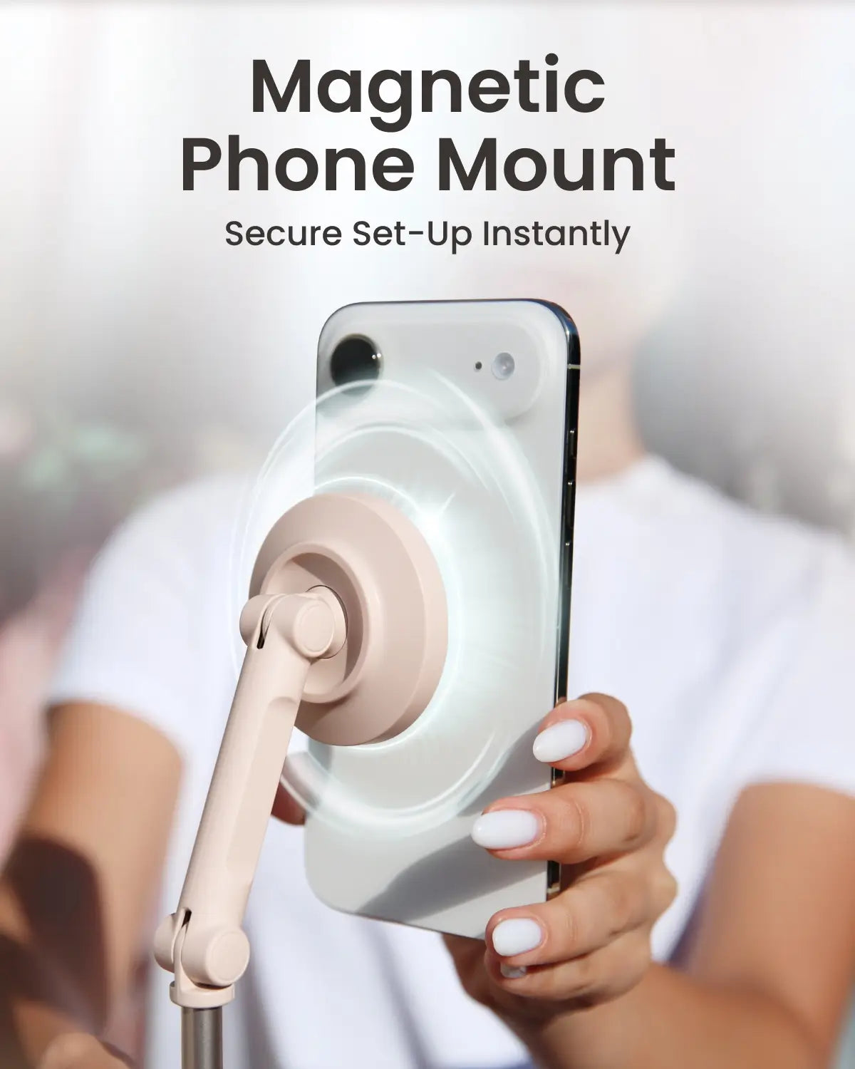 JustTap™ Magnetic Phone Tripod - Ombré Peach