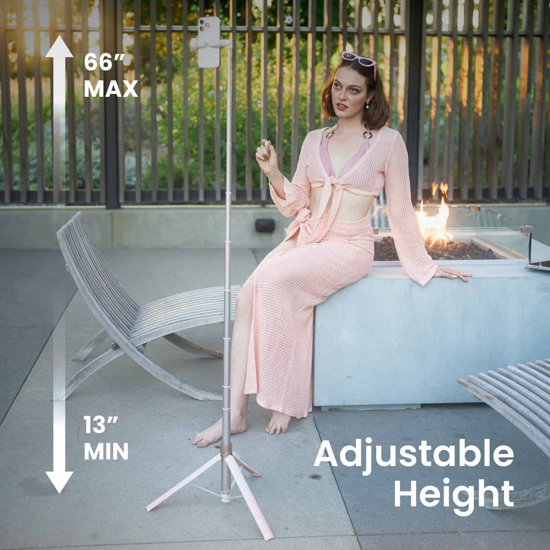 JustTap™ Ombré Peach Phone Tripod