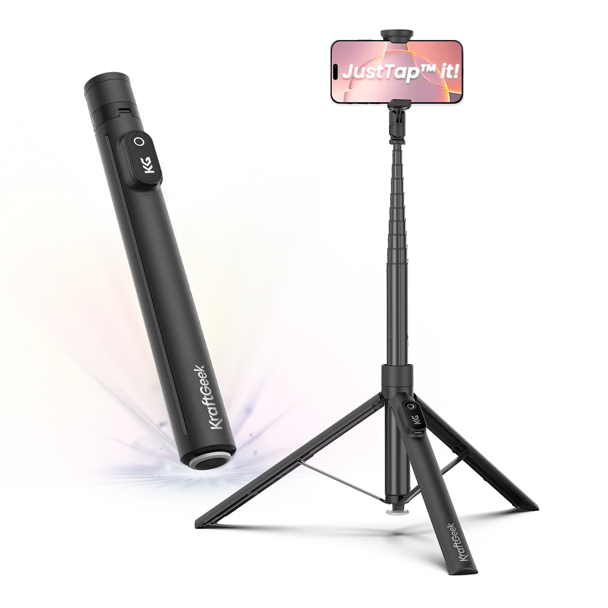 JustTap™ Ombré Peach Phone Tripod