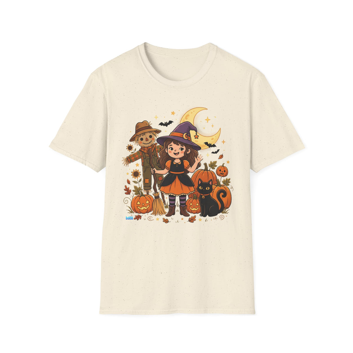 BDOS-Cute Halloween-WTShirt1 - Cute Witch, Black Cat & Pumpkin Fall Tee - Holiday Collection