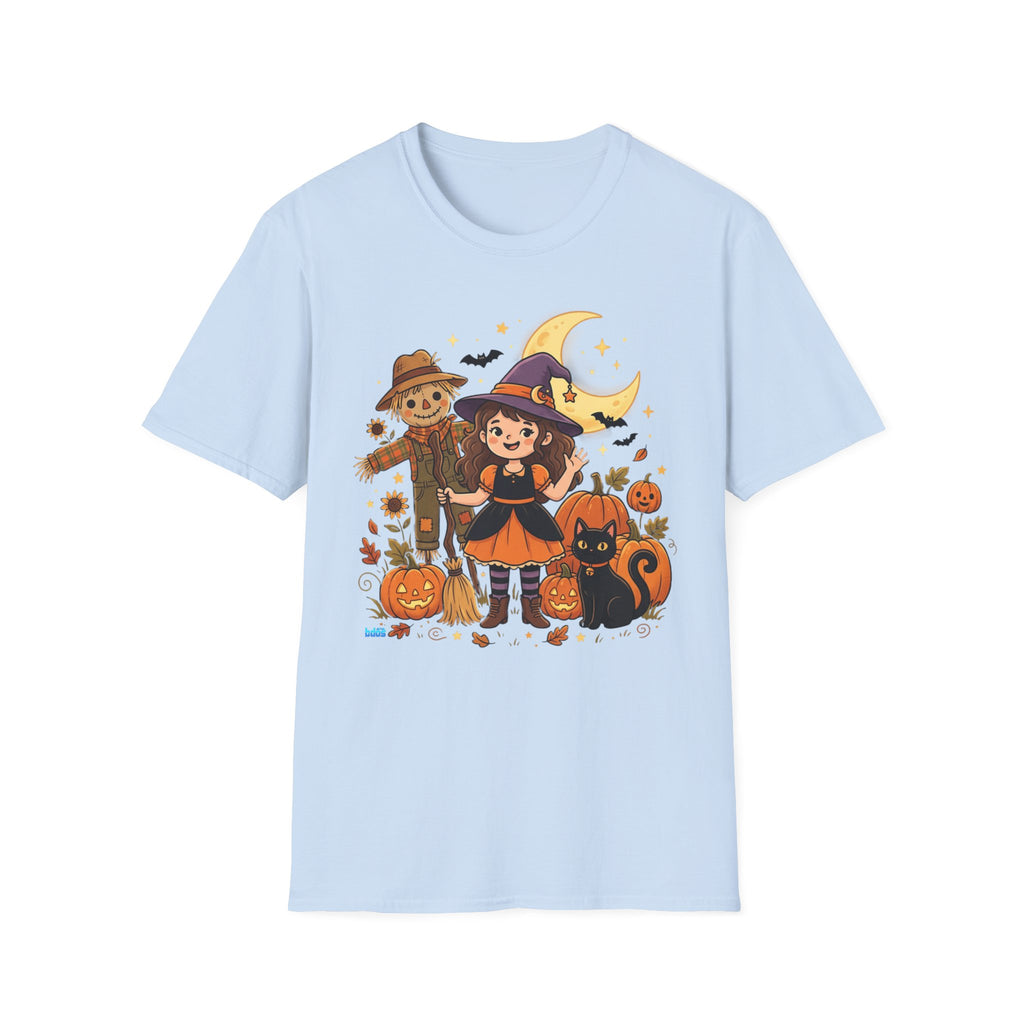 BDOS-Cute Halloween-WTShirt1 - Cute Witch, Black Cat & Pumpkin Fall Tee - Holiday Collection