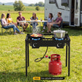 2 Burner Propane Stove 160000 BTU with Adjustable Regulator