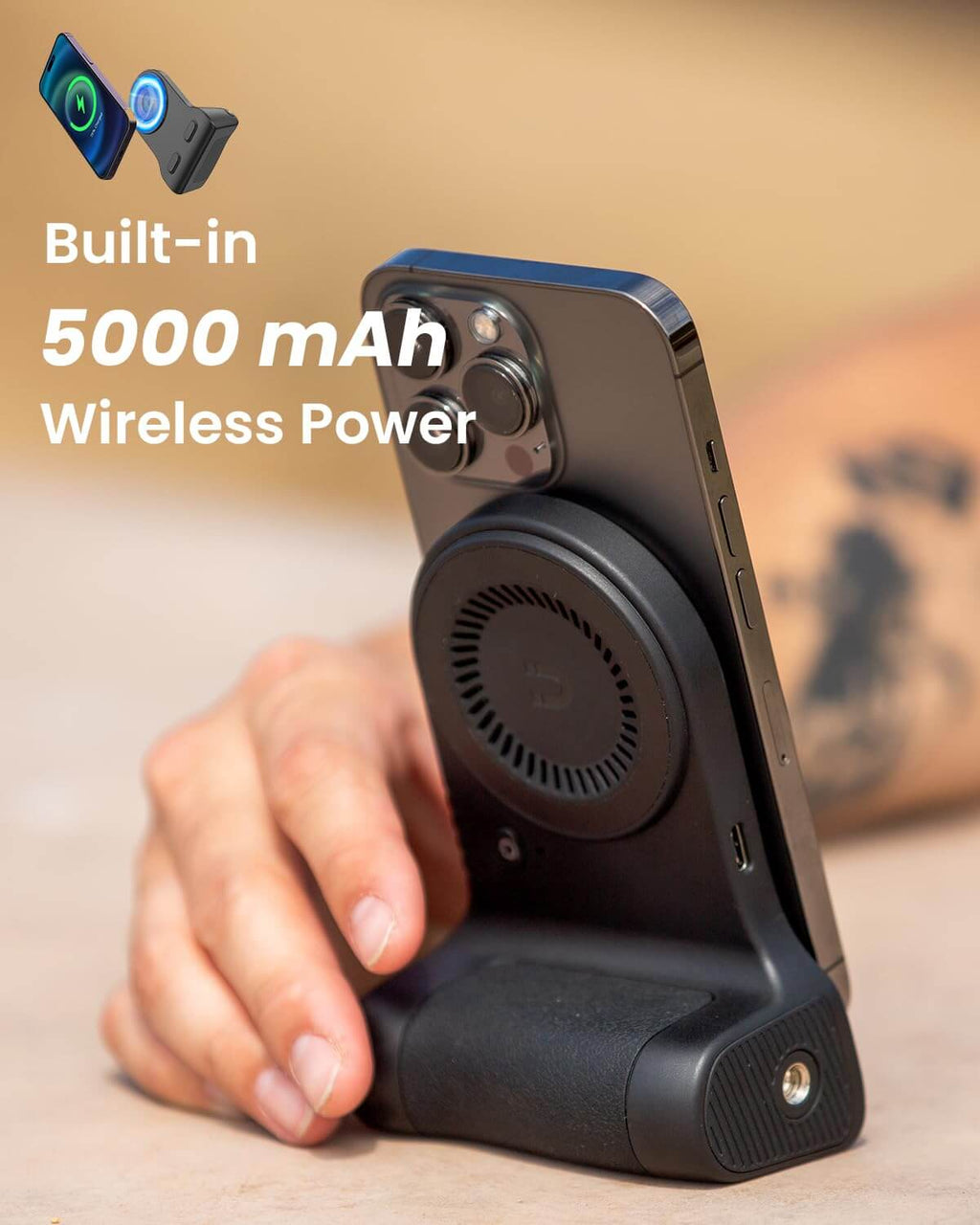 PowerShutter™ Power Bank Stand (iPhone 12-15 series)