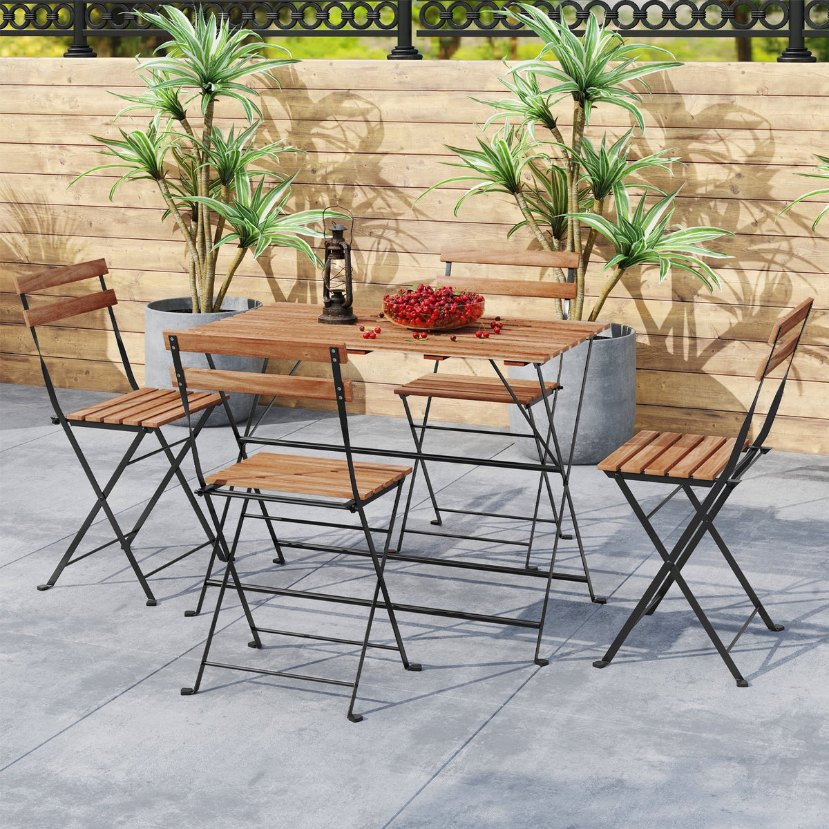 All-Weather Storage Box with Floor and Removable Shelf for Patio and Lawn