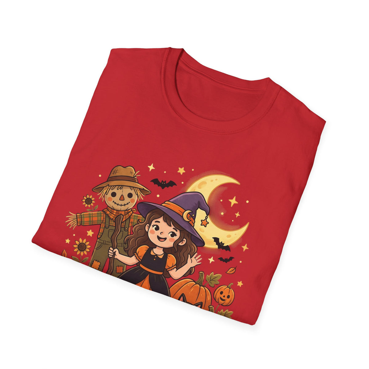 BDOS-Cute Halloween-WTShirt1 - Cute Witch, Black Cat & Pumpkin Fall Tee - Holiday Collection