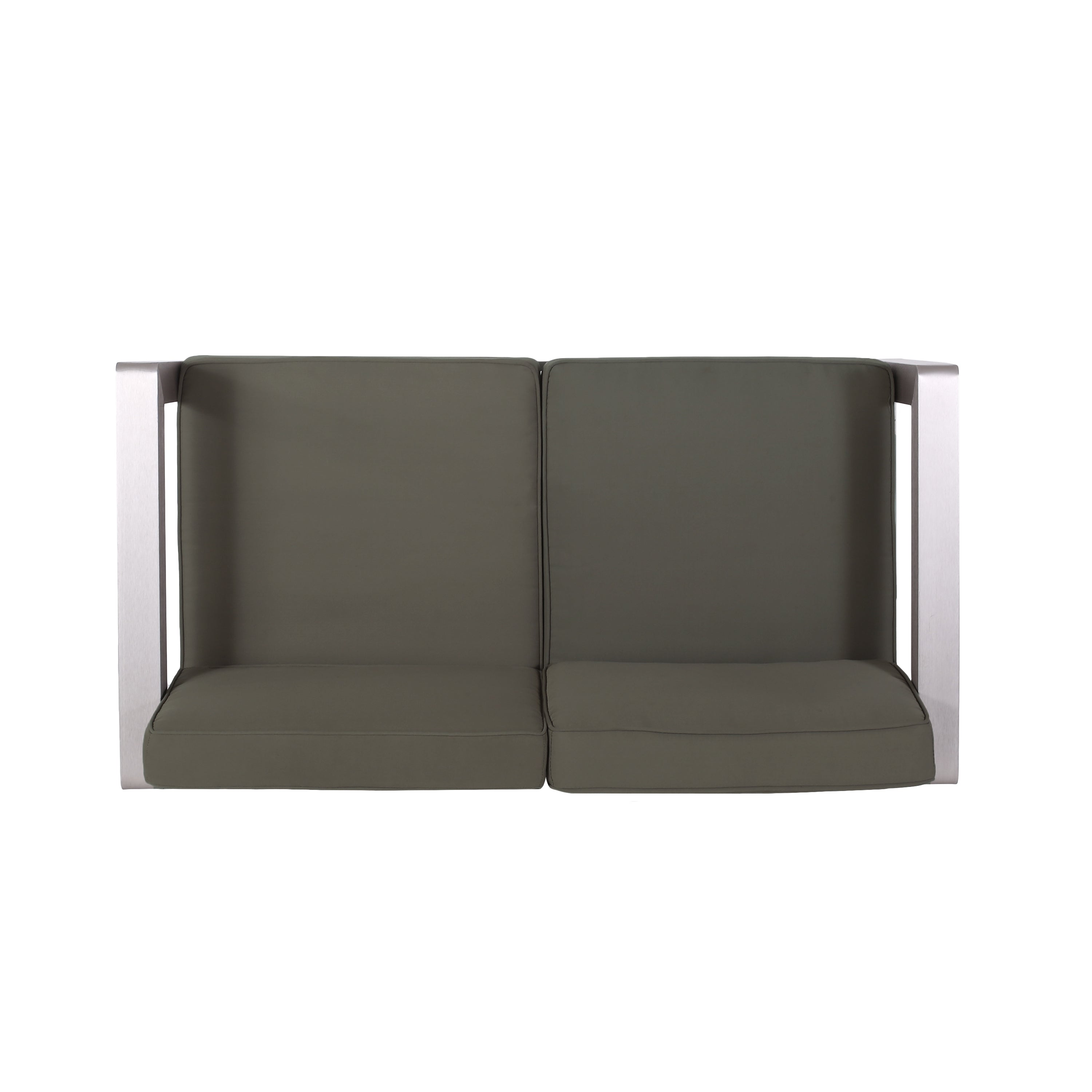 Outdoor Aluminum Loveseat – Low-Profile Patio Seating with Deep Cushions