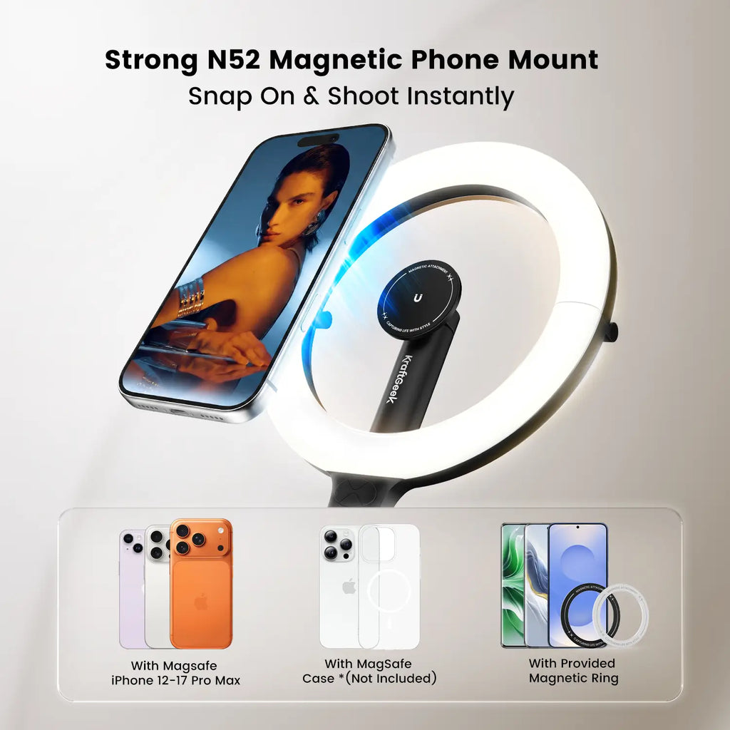 GlowRing™ Portable Ring Light with Tripod Stand