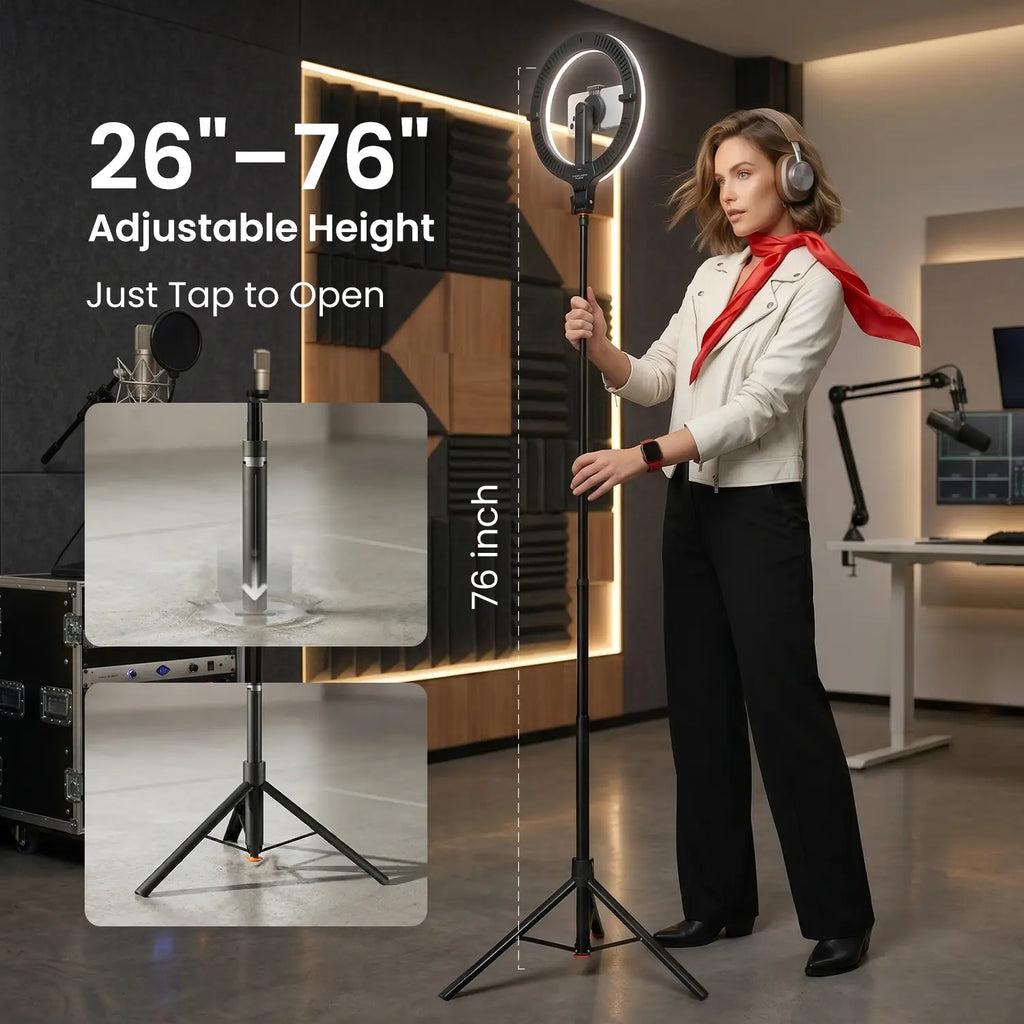 GlowRing™ Portable Ring Light with Tripod Stand