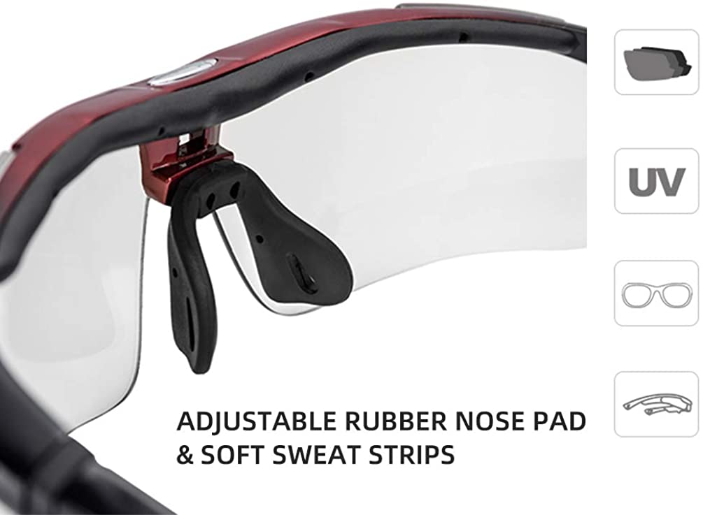 ROCKBROS-Slim Polarised Sports Sunglasses With 4 Interchangeable Lens Cycling Glasses UV400