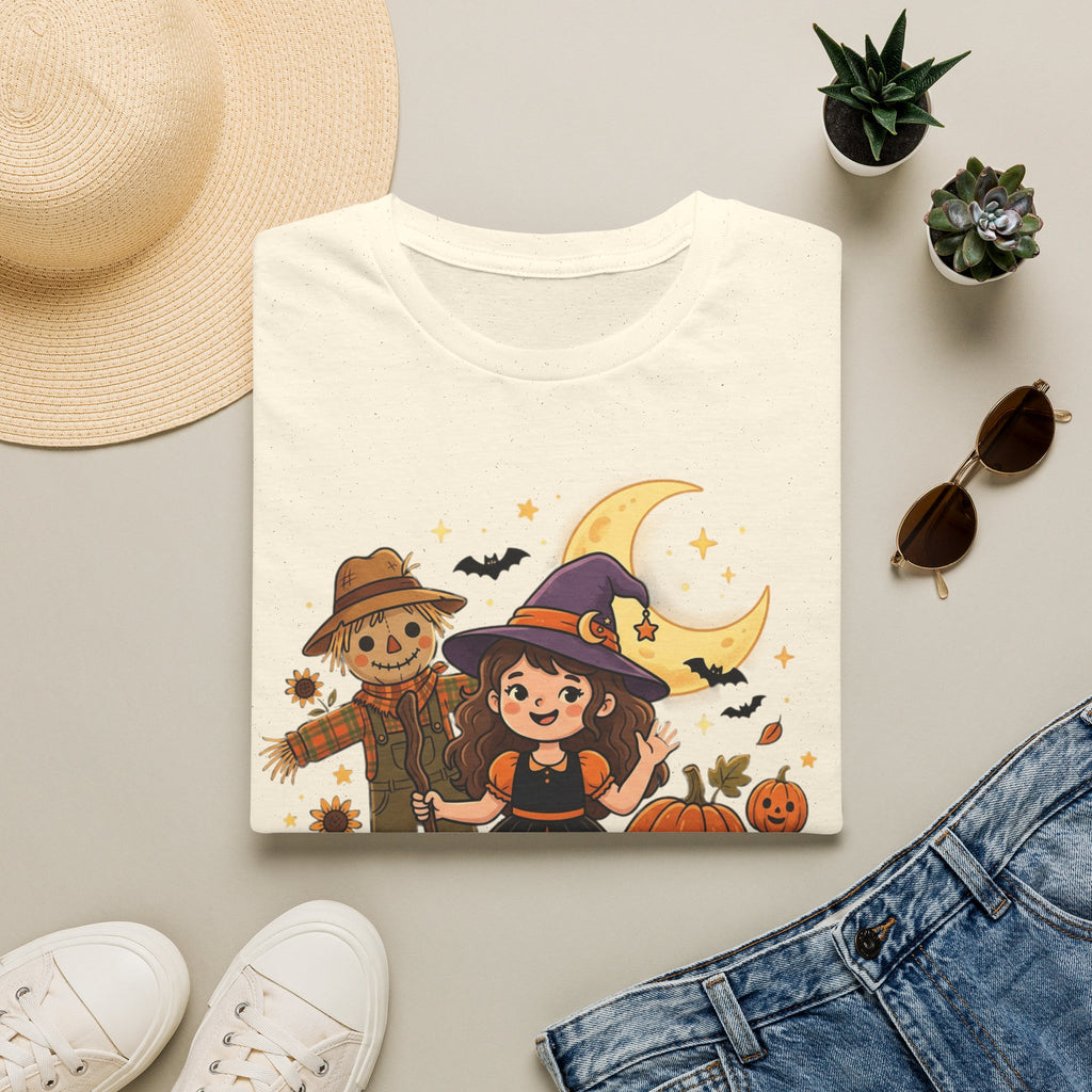 BDOS-Cute Halloween-WTShirt1 - Cute Witch, Black Cat & Pumpkin Fall Tee - Holiday Collection