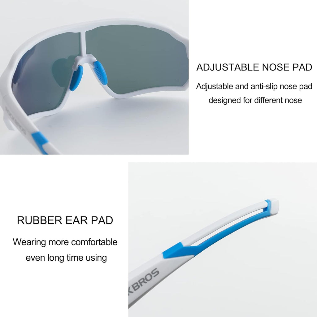 ROCKBROS Polarised Full Lens Sunglasses Cycling Bicycle Glasses Outdoor Sports Eyewear UV400
