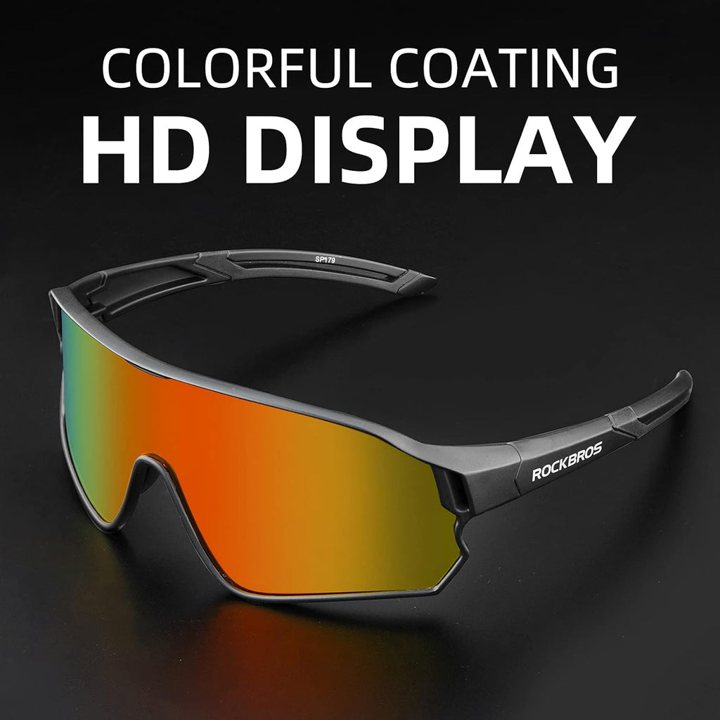 ROCKBROS Polarised Full Lens Sunglasses Cycling Bicycle Glasses Outdoor Sports Eyewear UV400