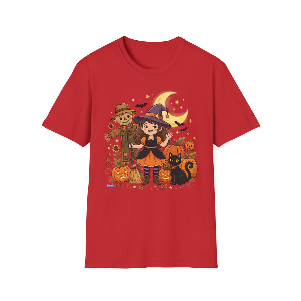 BDOS-Cute Halloween-WTShirt1 - Cute Witch, Black Cat & Pumpkin Fall Tee - Holiday Collection