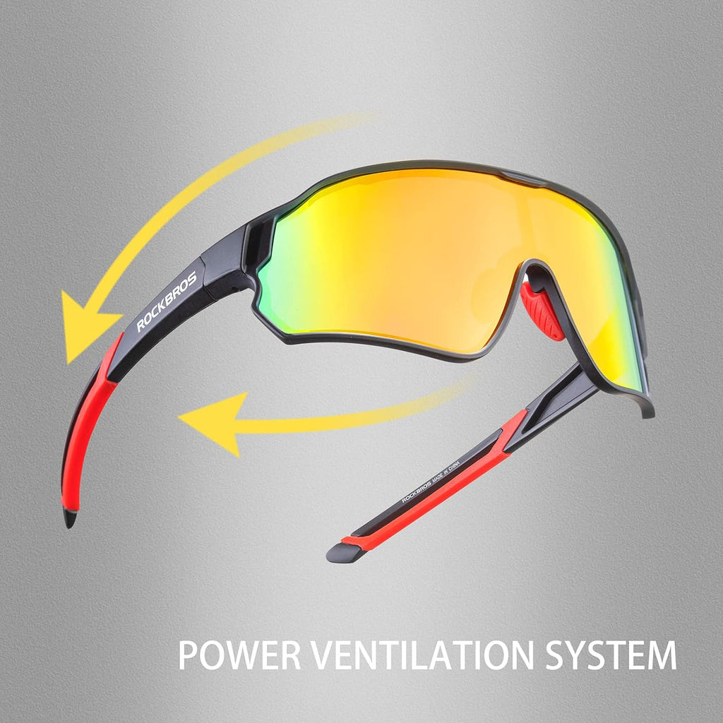 ROCKBROS Polarised Full Lens Sunglasses Cycling Bicycle Glasses Outdoor Sports Eyewear UV400