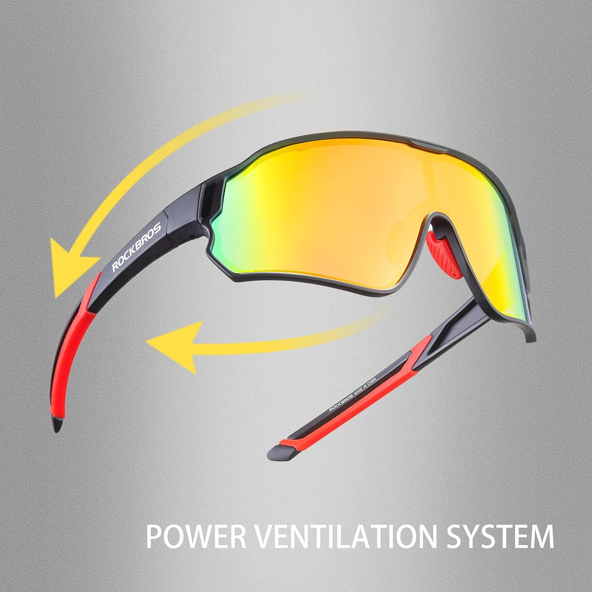 ROCKBROS Polarised Full Lens Sunglasses Cycling Bicycle Glasses Outdoor Sports Eyewear UV400