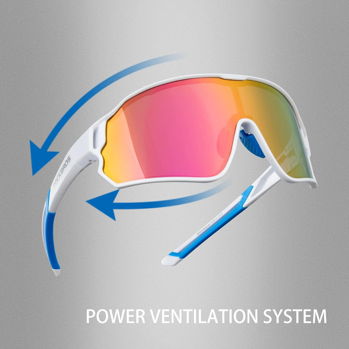 ROCKBROS Polarised Full Lens Sunglasses Cycling Bicycle Glasses Outdoor Sports Eyewear UV400
