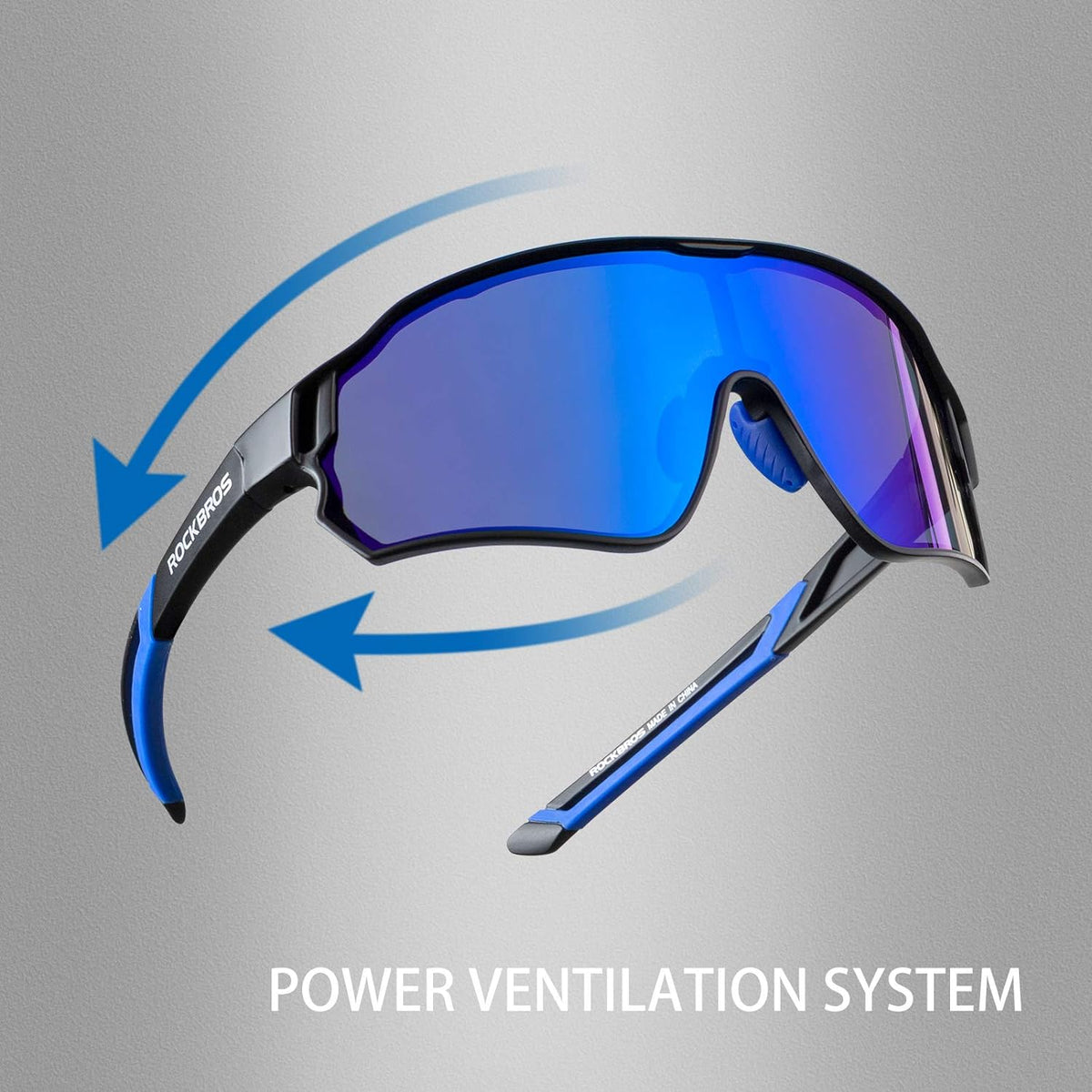 ROCKBROS Polarised Full Lens Sunglasses Cycling Bicycle Glasses Outdoor Sports Eyewear UV400