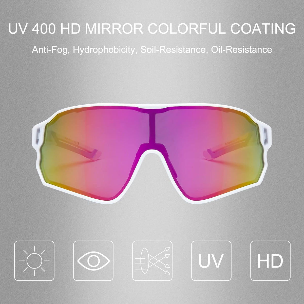 ROCKBROS Polarised Full Lens Sunglasses Cycling Bicycle Glasses Outdoor Sports Eyewear UV400