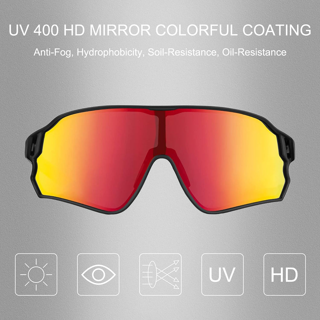 ROCKBROS Polarised Full Lens Sunglasses Cycling Bicycle Glasses Outdoor Sports Eyewear UV400