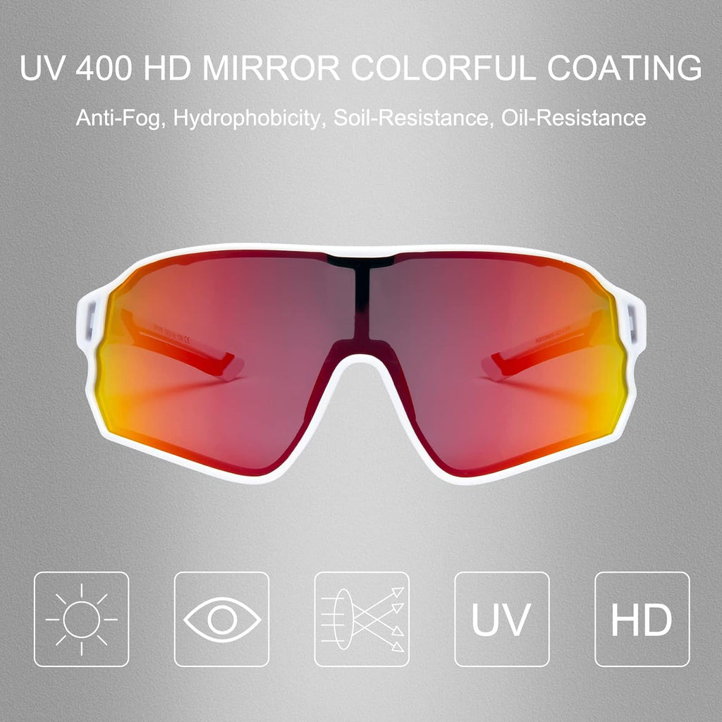 ROCKBROS Polarised Full Lens Sunglasses Cycling Bicycle Glasses Outdoor Sports Eyewear UV400