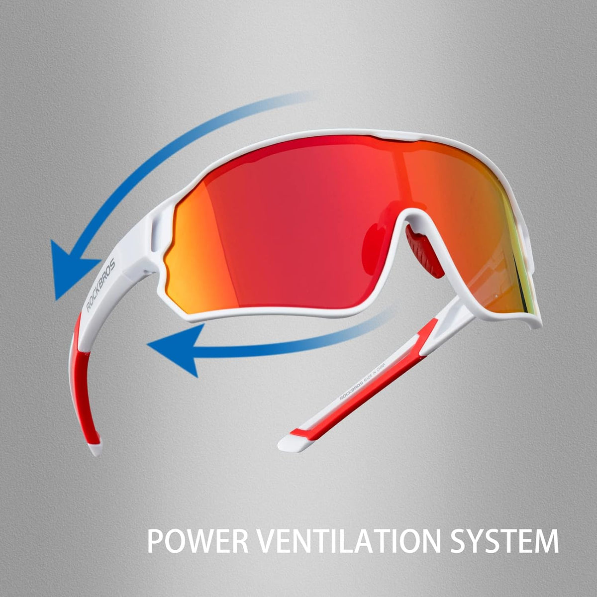 ROCKBROS Polarised Full Lens Sunglasses Cycling Bicycle Glasses Outdoor Sports Eyewear UV400