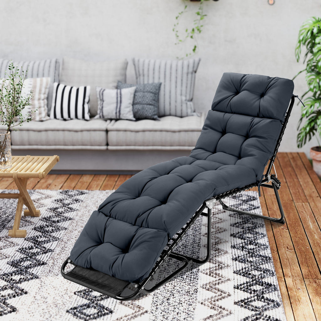 Outdoor Lounge Chaise Cushion Set of 2 (Chairs NOT included) - 73x22 Inch High Back