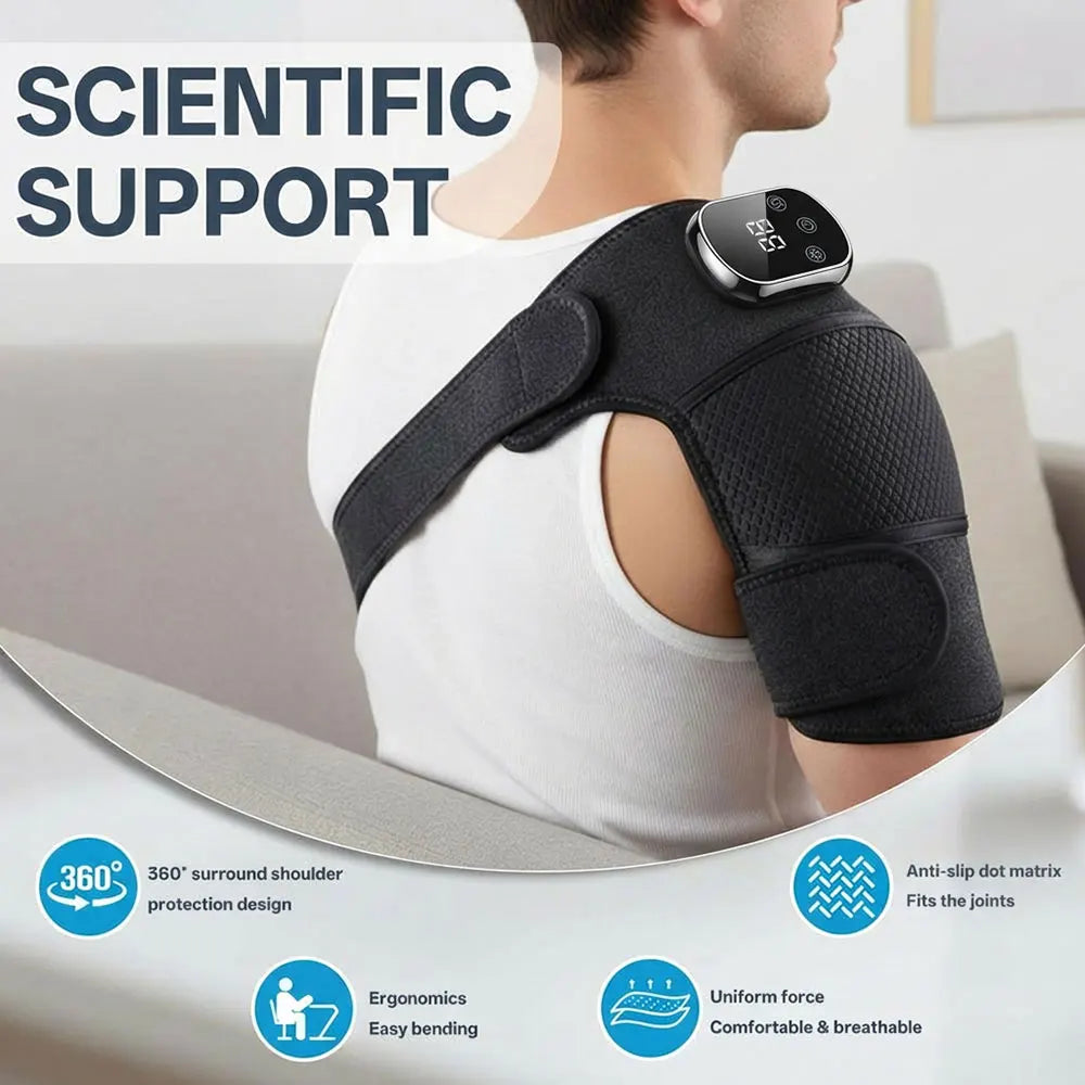 Smart Heated Massage Brace Shoulder 3 Gear Temperature Adjustment Heated Shoulder Hot Compression Pad