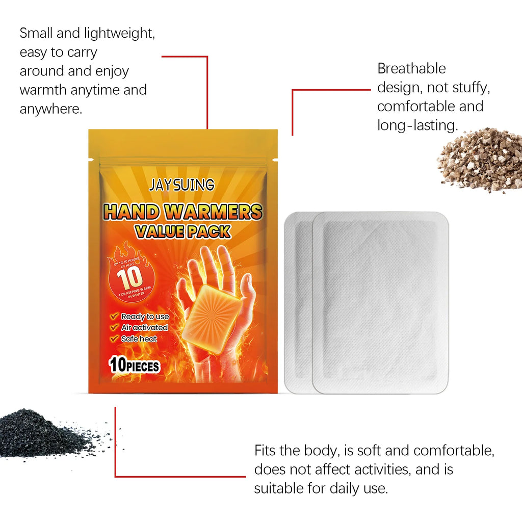 10pcs Warmer Pack Stickers Lasting Heating Self Adhesive Body Hand Warmers