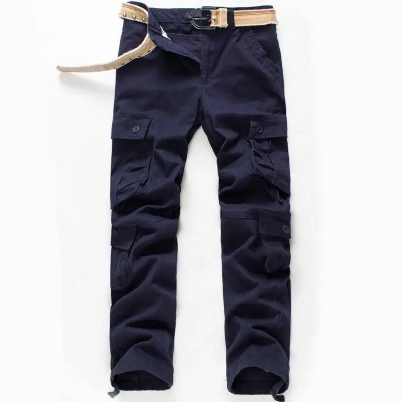 Men's Tactical Camouflage Overalls High-Quality Cotton Multi-Pocket Trousers Sports Training Casual Work Pants from China