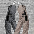 2Pcs Men Tactical Pants Multiple Pockets Outdoor Sports Pants