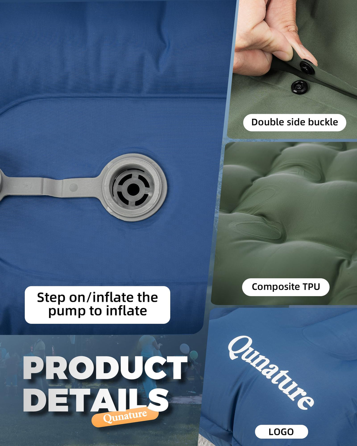 Qunature Camping Mattress Sleeping Pad for Outdoor Camping Ultra-light