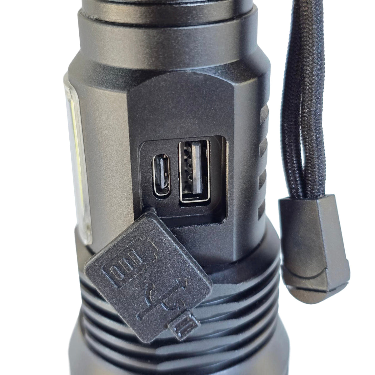 Muctac CHARGE Flashlight, 5000+ LMS, Zoomable, LED, USB, IP65, Aluminum Alloy