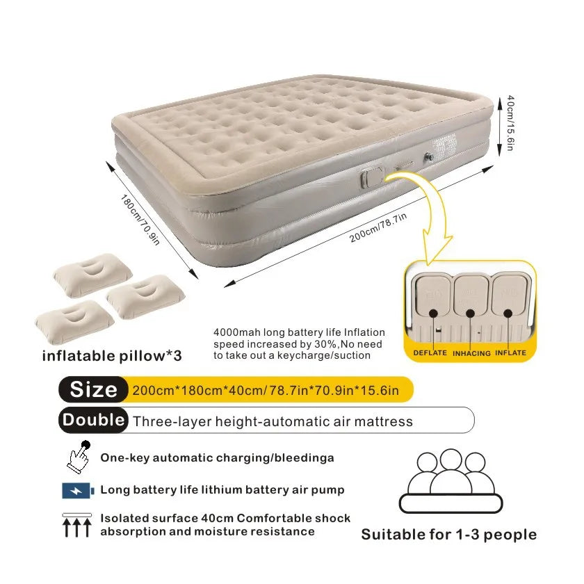 Inflatable Mattress for Camping in Outdoor Tent Portable (S&H $35.48)