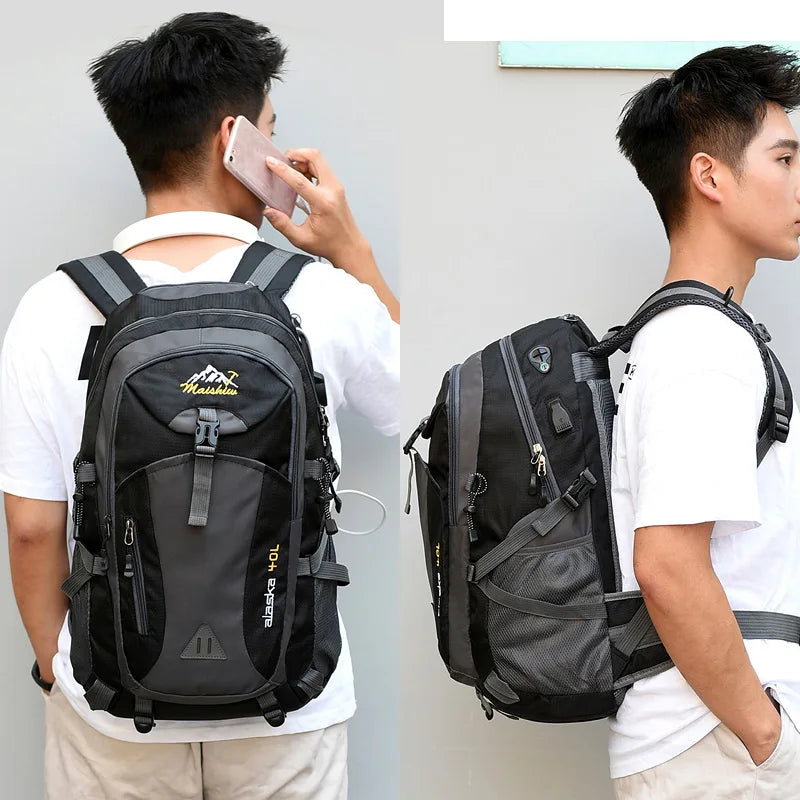 Anti-theft Mountaineering Waterproof Backpack Men Riding Sport Bags Outdoor Camping Travel Backpacks Climbing Hiking Bag For Men from China