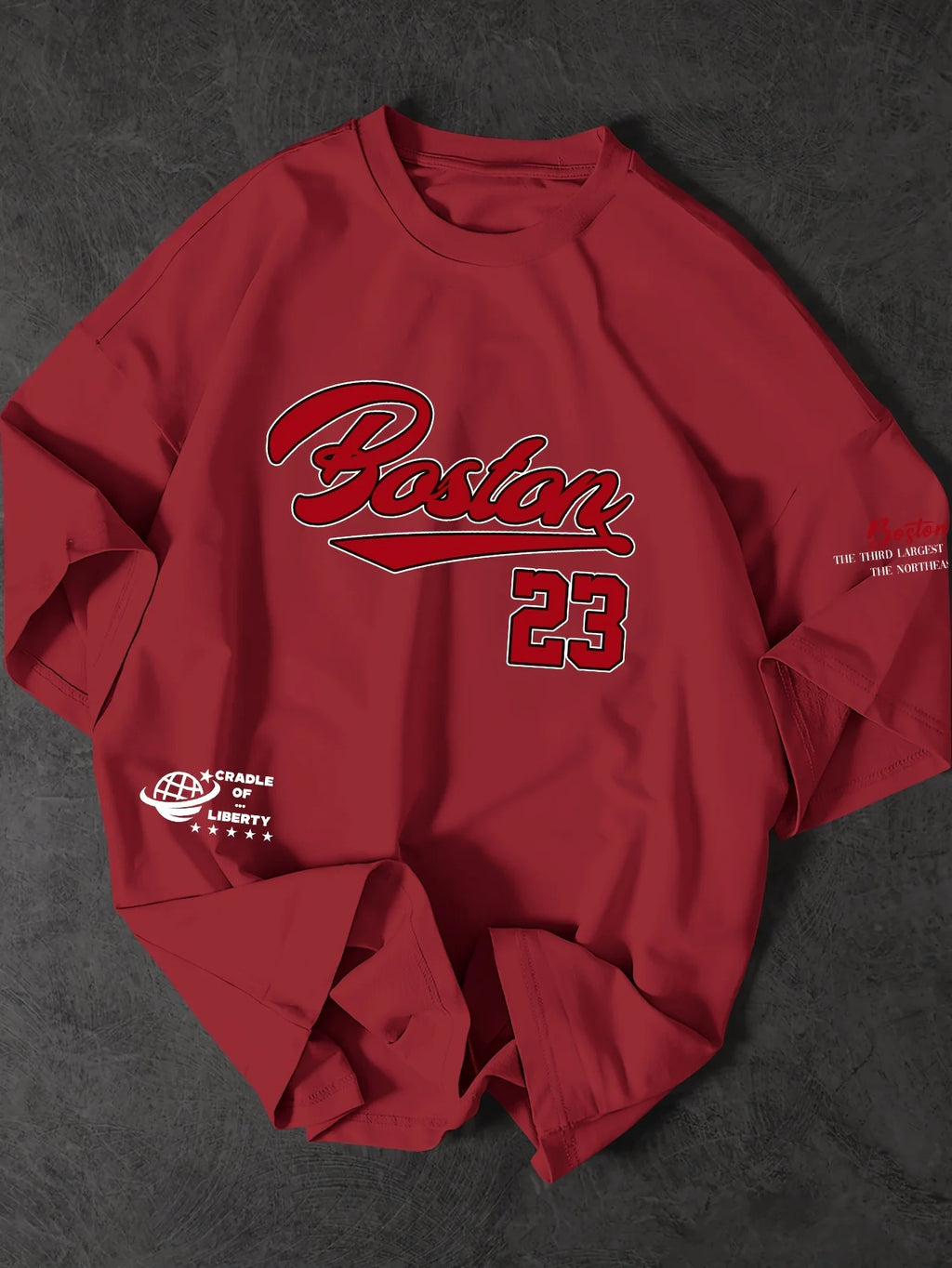Boston 23 Logo Men's Short Sleeve T-Shirt from China (S&H ~$8.74)