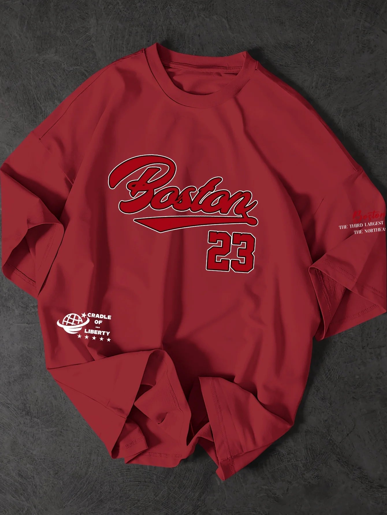 Boston 23 Logo Men's Short Sleeve T-Shirt from China (S&H ~$8.74)