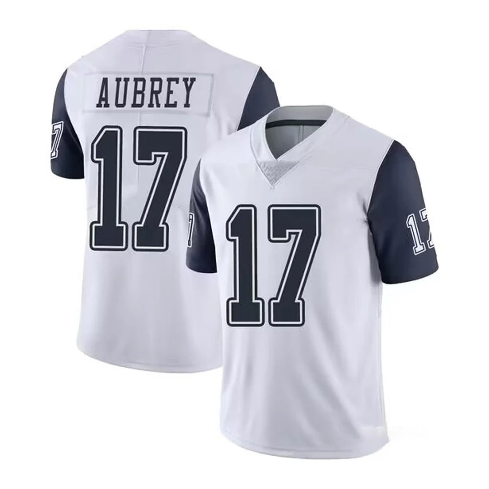 Dallas Cowboys (#17 Aubrey) American Football Jerseys from China (S&H $10)
