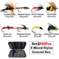 Trout Fly Fishing Flies Collection 32-112Pcs Flies Dry Wet Nymph Streamers Fly Assortment with Fly Box Flyfishing Fly Lures Kits from China
