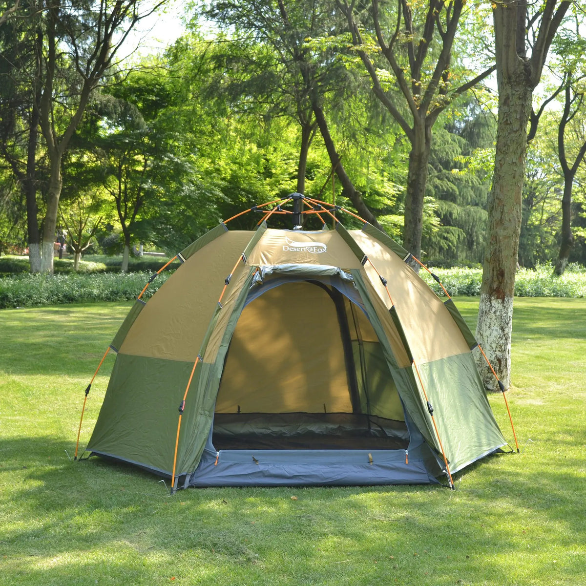 Desert & Fox Pop-up Automatic Tent 3-4 Person Instant Camping Tent Backpacking Family Dome Tents for Camping Hiking Travelling from China