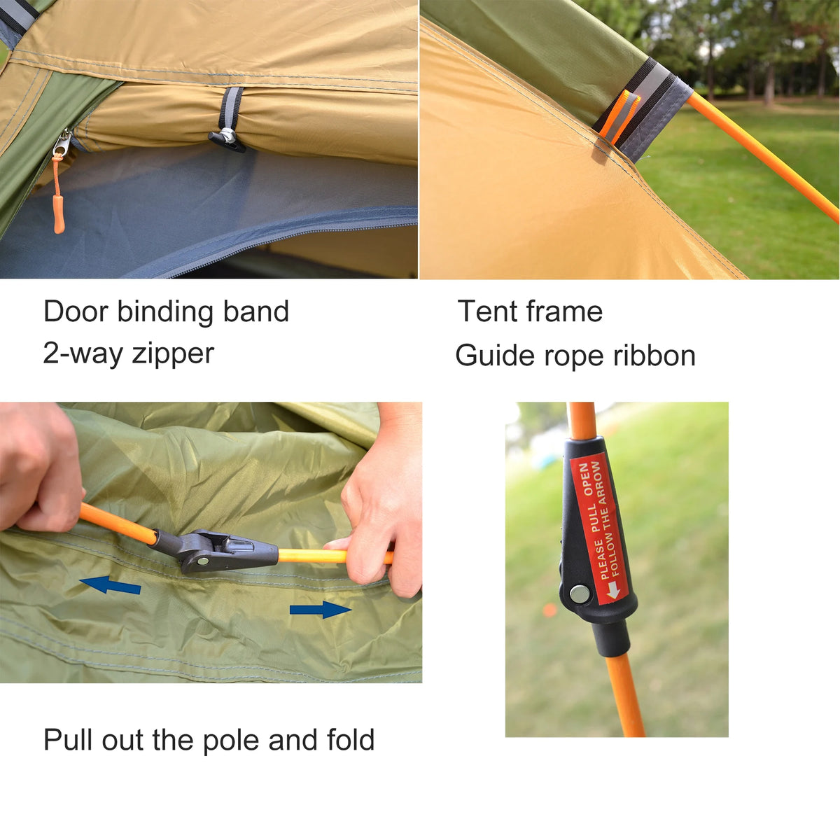 Desert & Fox Pop-up Automatic Tent 3-4 Person Instant Camping Tent Backpacking Family Dome Tents for Camping Hiking Travelling from China