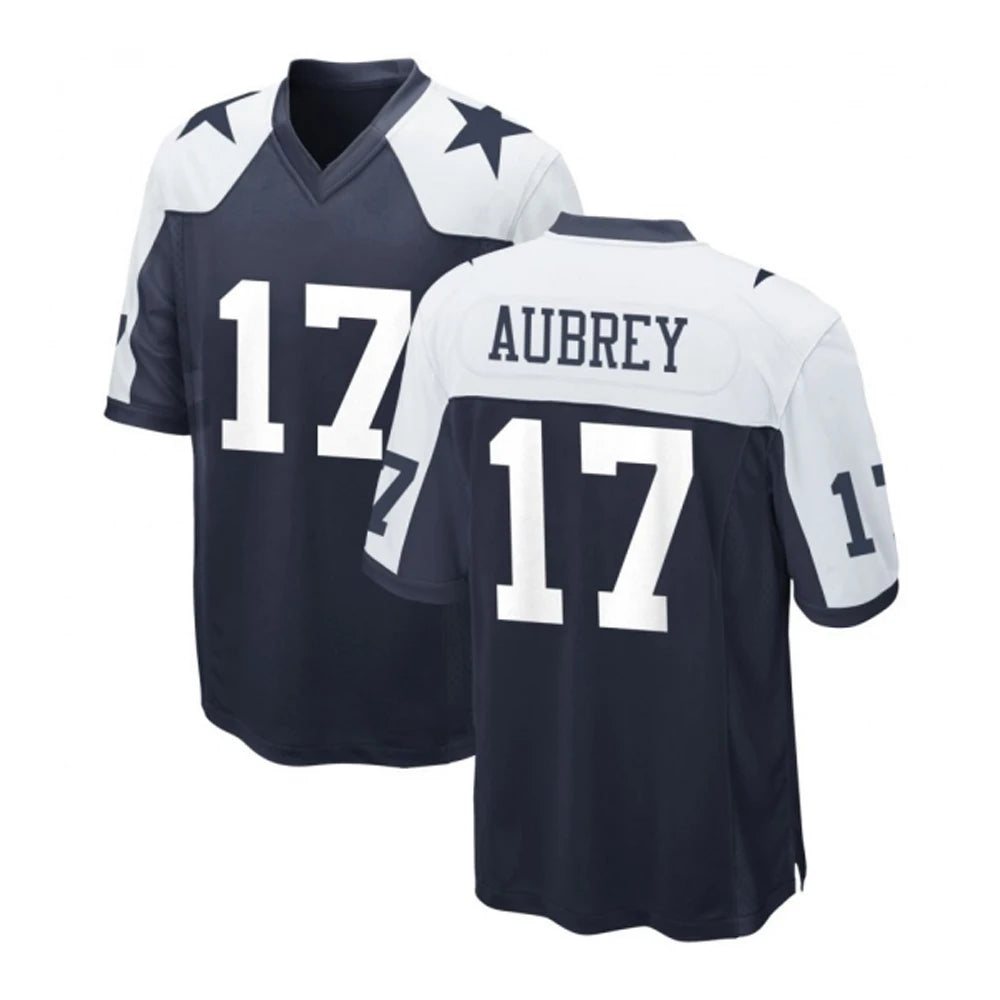 Dallas Cowboys (#17 Aubrey) American Football Jerseys from China (S&H $10)